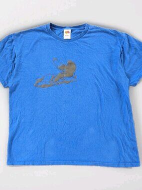 Kokanee Sasquatch Kite Surfing T‑Shirt XL Blue Fruit of the Loom Cotton Graphic